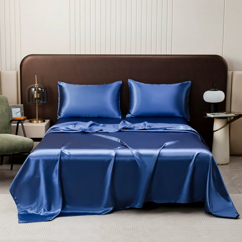 SleepMaxxer Cooling Satin Bed Sheet Set — Twin/Full/Queen/King